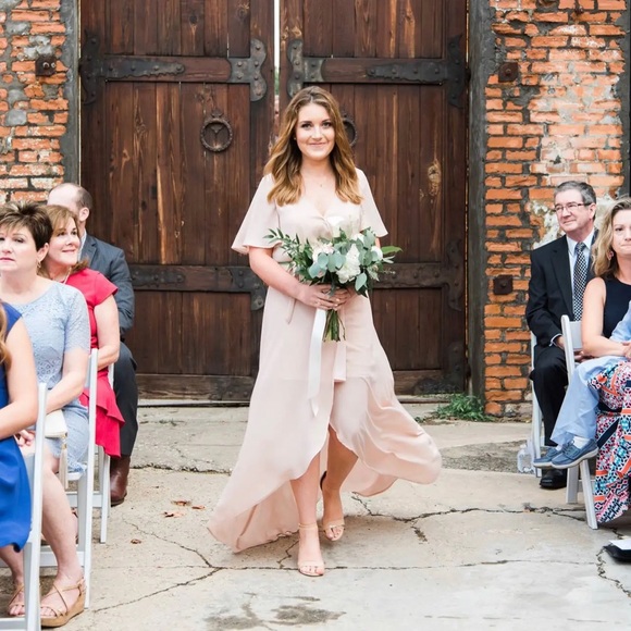 Show Me Your MuMu Dresses & Skirts - Show Me Your Mumu Flutter Sleeve Wrap Dress